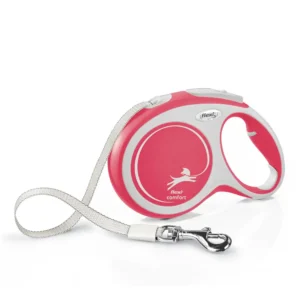 Flexi New Comfort szalagos automata póráz L 8m piros