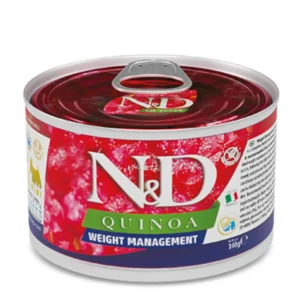N&D Quinoa Dog konzerv Weight Management adult mini 140g diétás kutya konzerv