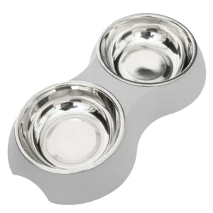 Doggy Tál szett kivehető fém tálakkal 2x400ml dupla kutyatál