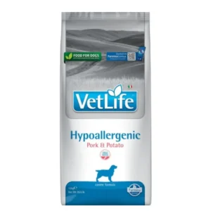 Vet Life Dog Hypoallergenic Pork & Potato kutyatáp 12kg