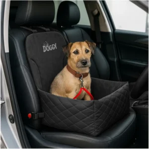 Doggy Rock autós kutyaülés fekete - autóban