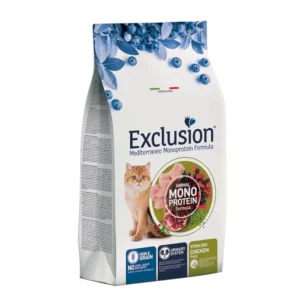 Exclusion Mediterraneo Cat Adult Steril. Csirke 12kg sterilizált macskatáp