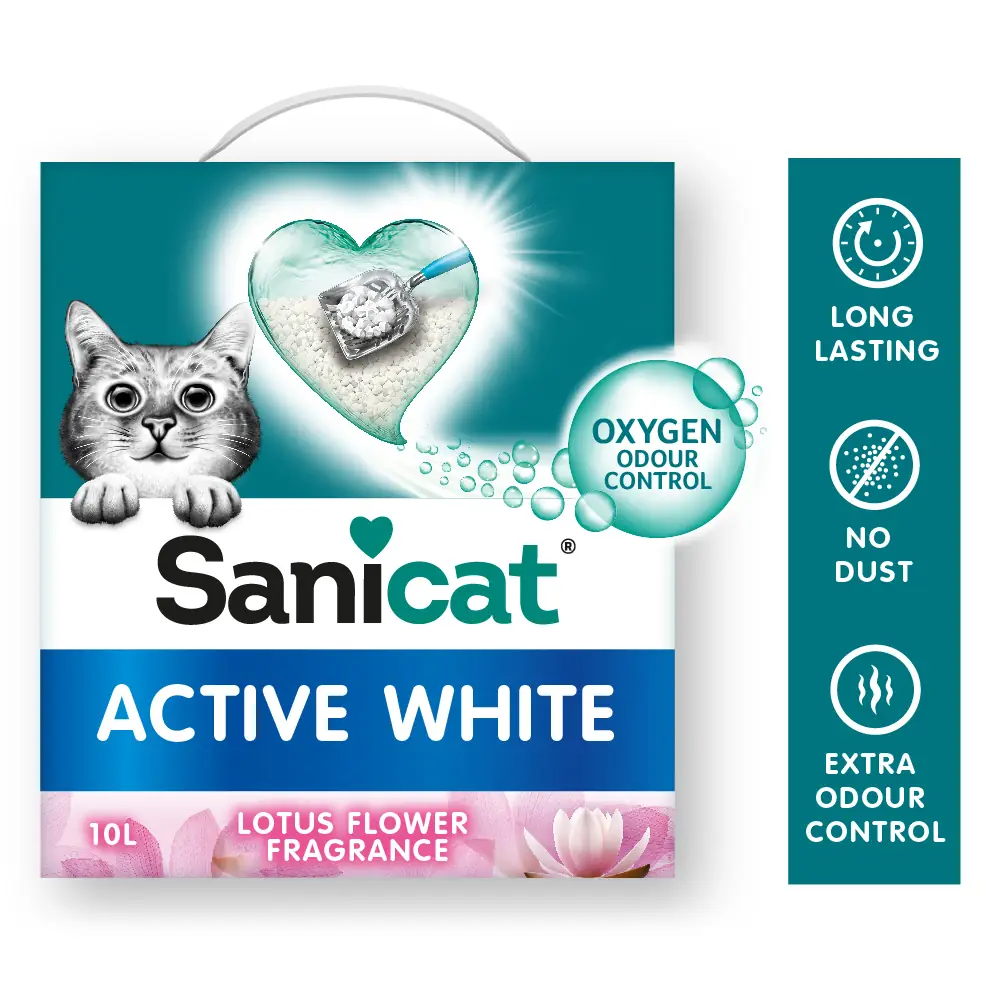 sanicat-macskaalom-active-white-lotus-flower-ultra-csomosodo-feher-bentonit-6l-csomagolas Sanicat Macskaalom Active White Lotus Flower ultra csomósodó fehér bentonit 6l csomagolás