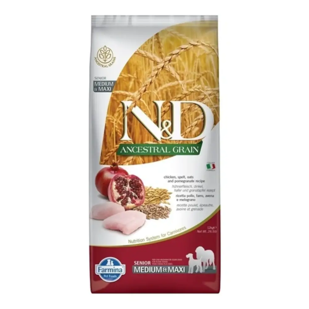 nd-dog-ancestral-grain-csirke-tonkoly-zab-granatalma-senior-medium-maxi-12kg-senior-kutyatap N&D Dog Ancestral Grain csirke, tönköly, zab & gránátalma senior medium/maxi 12kg - senior kutyatáp