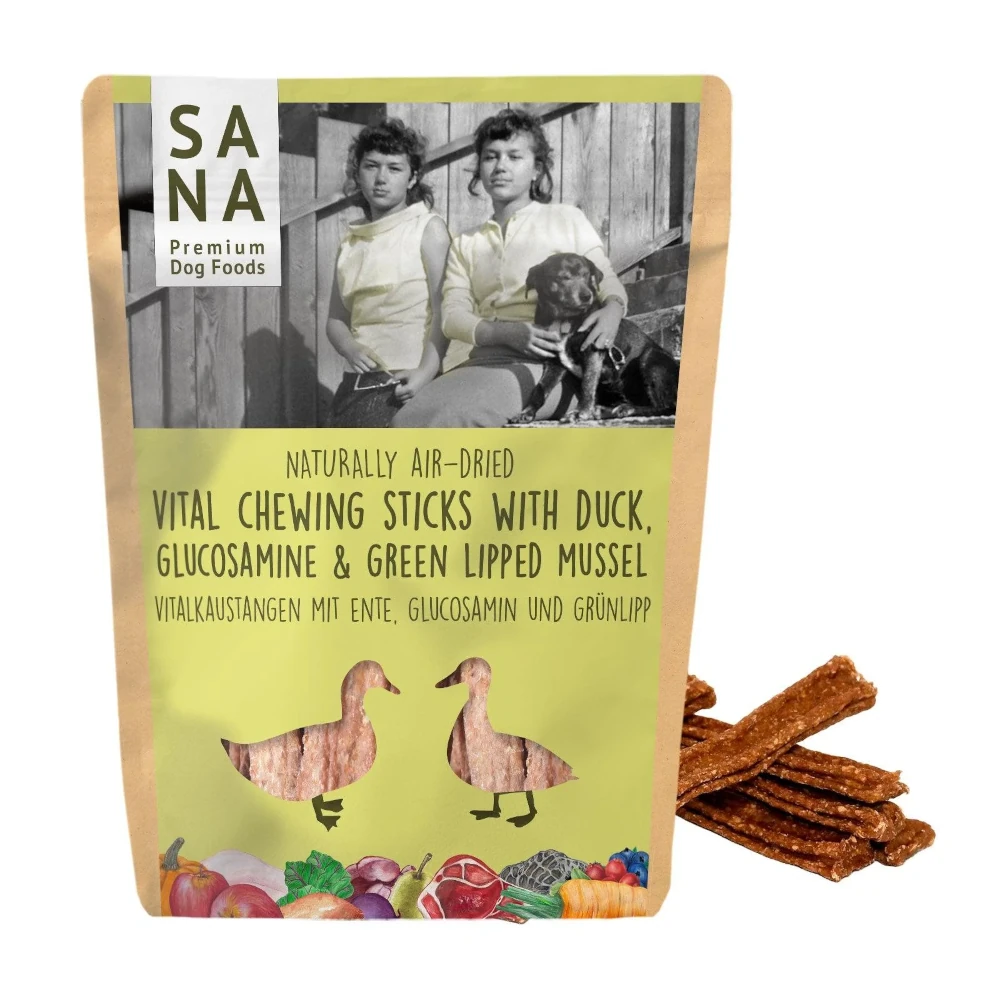 sana-vital-fogtisztito-sticks-marha-kacsaval-glukozaminnal-es-zoldkagylo-kivonattal-150g SANA Vital Fogtisztító Sticks marha kacsával, glükozaminnal és zöldkagyló kivonattal 150g